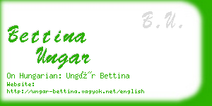 bettina ungar business card